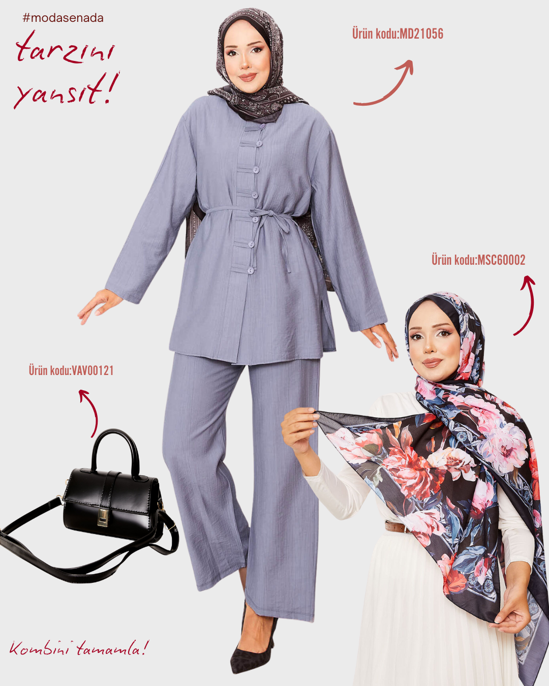 Önü Brit Detaylı Takım Kombini