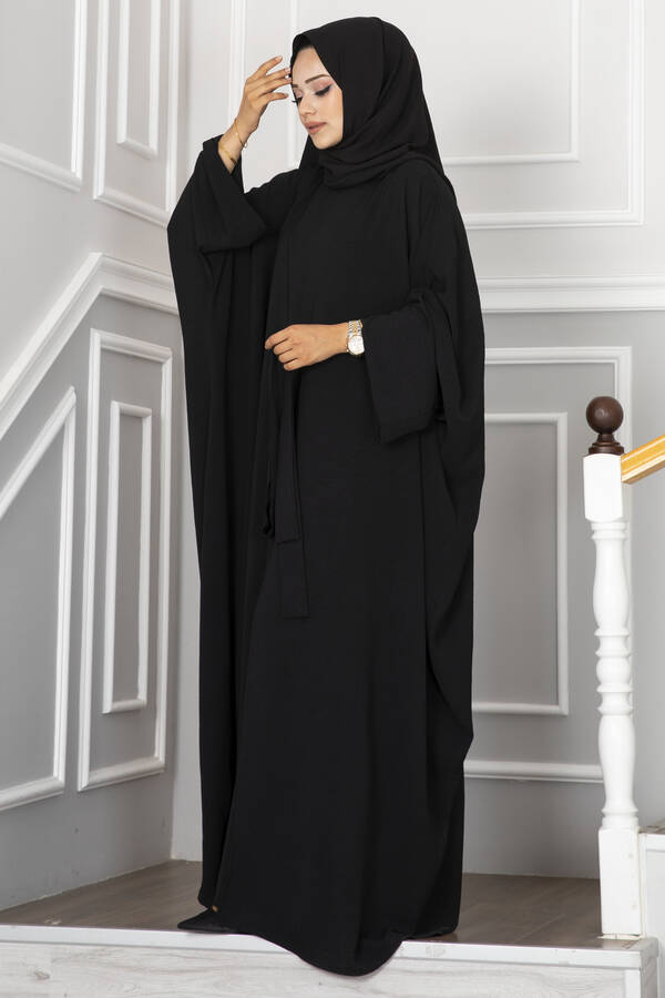 MD - Leyli Tesettür Abaya Takım Siyah