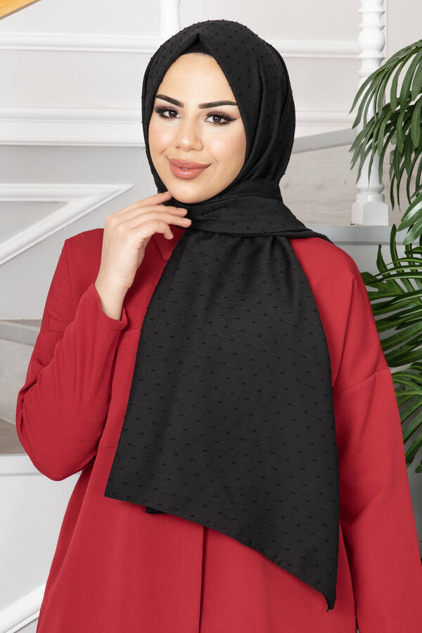 Pıtpıt Tesettür Şal 4321-1 Siyah