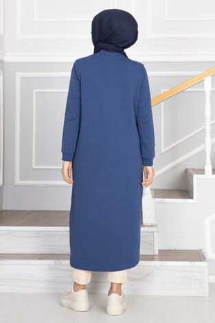 Payetli Tesettür Kap Mavi - Thumbnail