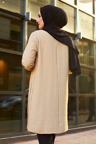 Piliseli Tunik 350TH4050 Sütlü Kahve - Thumbnail